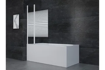 Knutby Brusevæg 100x140 cm - Hvid - Hus & renovering - Køkken & bad - Badeværelse - Bruser - Brusevægge