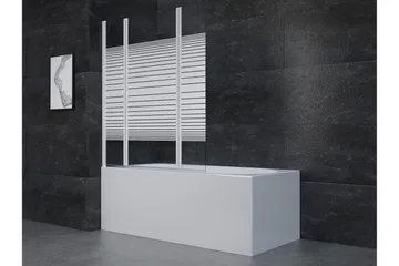 Knutby Brusevæg 125x140 cm - Hvid - Hus & renovering - Køkken & bad - Badeværelse - Bruser - Brusevægge