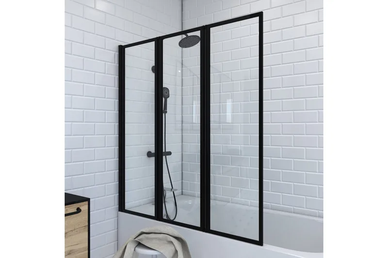 Knutby Brusevæg 125x143 cm, Sort