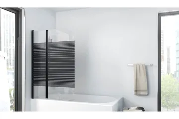 Knutby Brusevæg 140 cm - Sort - Hus & renovering - Køkken & bad - Badeværelse - Bruser - Brusevægge