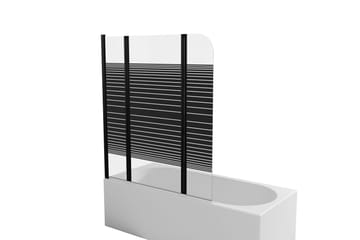 Knutby Brusevæg 140 cm - Sort - Hus & renovering - Køkken & bad - Badeværelse - Bruser - Brusevægge