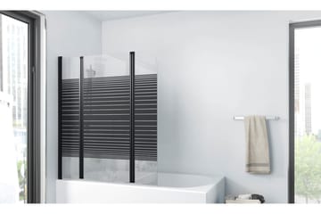 Knutby Brusevæg 140 cm - Sort - Hus & renovering - Køkken & bad - Badeværelse - Bruser - Brusevægge
