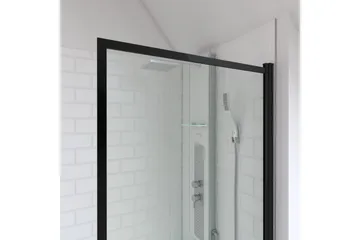 Knutby Brusevæg 75x130 cm - Sort - Hus & renovering - Køkken & bad - Badeværelse - Bruser - Brusevægge