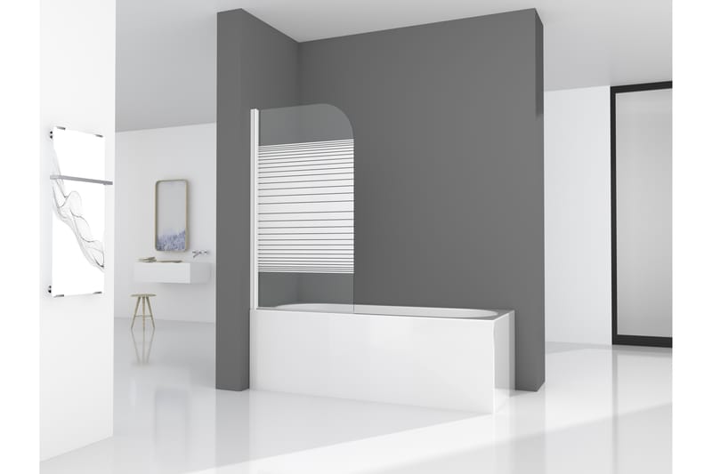 Knutby Brusevæg 75x140 cm - Hvid - Hus & renovering - Køkken & bad - Badeværelse - Bruser