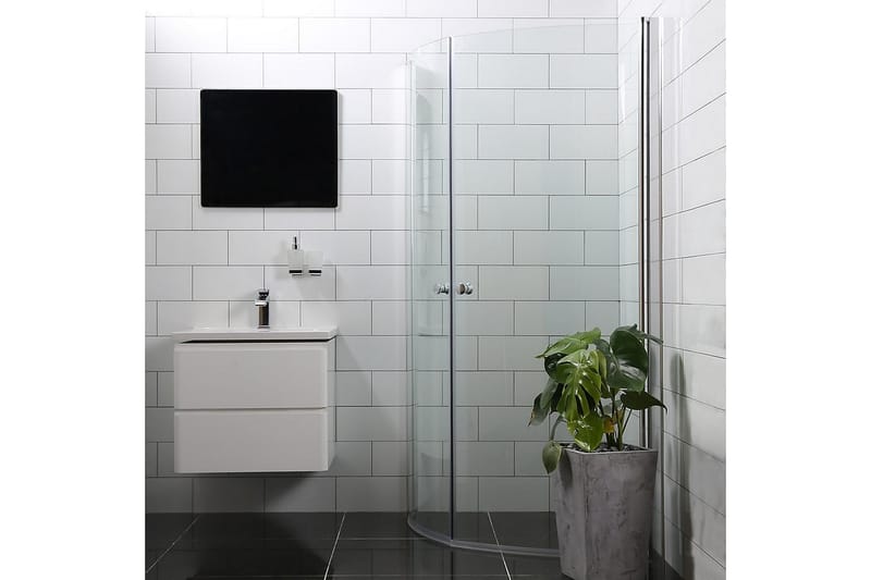 Mångsidig Bruseniche Rund - Sølv 1 - Hus & renovering - Køkken & bad - Badeværelse - Bruser