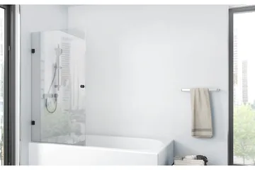 Meselefors Brusevæg 140 cm - Sort - Hus & renovering - Køkken & bad - Badeværelse - Bruser - Brusevægge