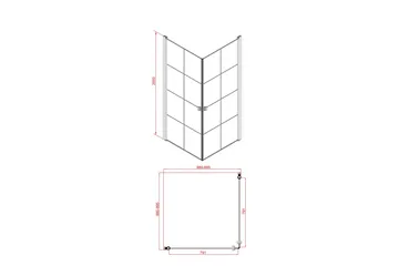 Rosinedal Brusevæg 90x200 cm - Hvid - Hus & renovering - Køkken & bad - Badeværelse - Bruser - Brusevægge