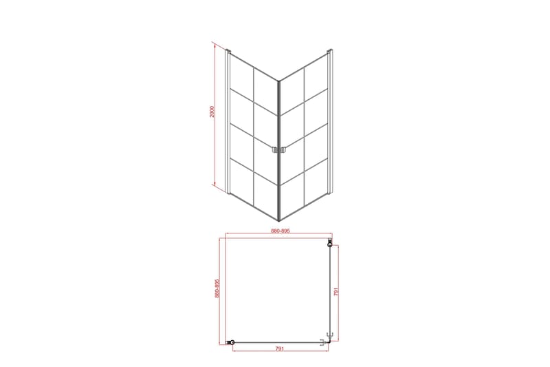 Rosinedal Brusevæg 90x200 cm - Hvid - Hus & renovering - Køkken & bad - Badeværelse - Bruser - Brusevægge