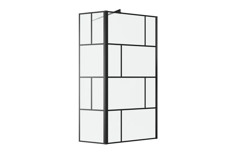 Sörby Brusevæg 130x195 cm - Sort - Hus & renovering - Køkken & bad - Badeværelse - Bruser - Brusevægge