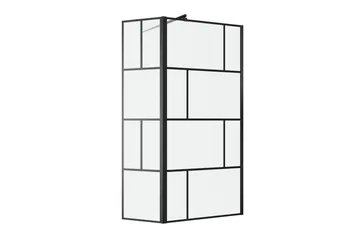 Sörby Brusevæg 130x195 cm - Sort - Hus & renovering - Køkken & bad - Badeværelse - Bruser - Brusevægge