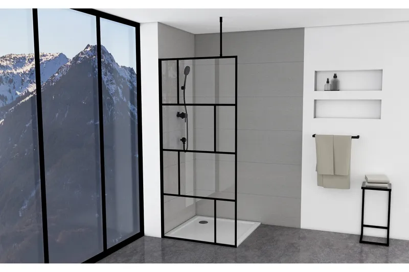 Sörby Brusevæg 90x195 cm, Sort