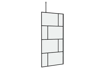 Sörby Brusevæg 90x195 cm - Sort - Hus & renovering - Køkken & bad - Badeværelse - Bruser - Brusevægge