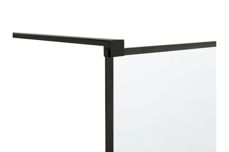 Waspam Bruseskærm 100x190 cm - Hærdet Glas/Sort - Hus & renovering - Køkken & bad - Badeværelse - Bruser - Brusevægge
