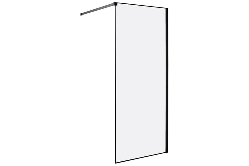 Duschskärm Svart, Vit 80x80x190 cm