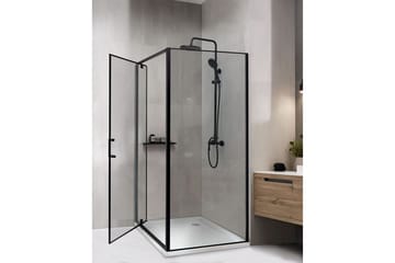 Duschväggar Black, Offwhite 90x90x185 cm - Hus & renovering - Køkken & bad - Badeværelse - Bruser