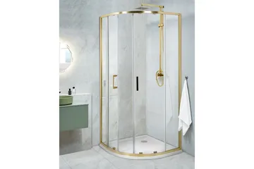 Duschväggar GOLD 90x90x185 cm - Hus & renovering - Køkken & bad - Badeværelse - Bruser