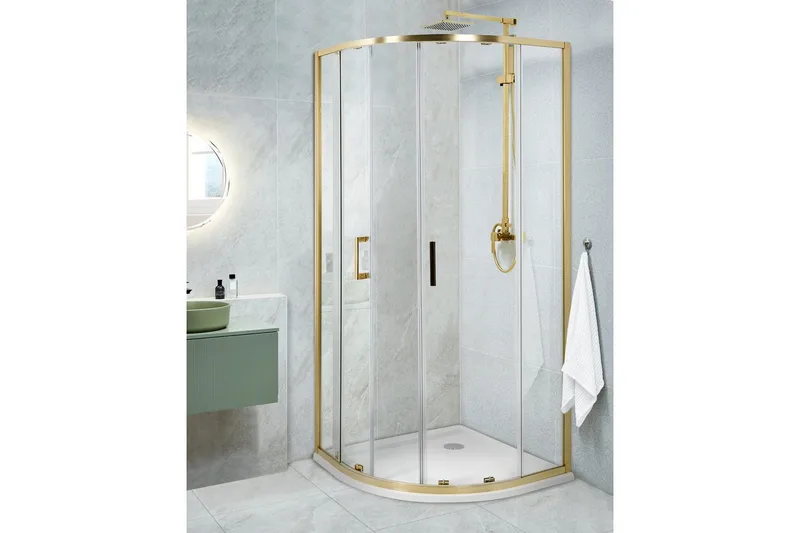 Duschväggar GOLD 90x90x185 cm - Hus & renovering - Køkken & bad - Badeværelse - Bruser