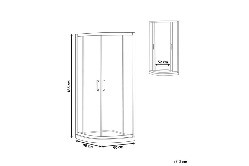 Duschväggar GOLD 90x90x185 cm - Hus & renovering - Køkken & bad - Badeværelse - Bruser