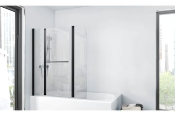 Dusserud Brusevæg 140 cm - Sort - Hus & renovering - Køkken & bad - Badeværelse - Bruser - Brusevægge