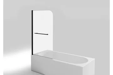 Dusserud Brusevæg 140 cm - Sort - Hus & renovering - Køkken & bad - Badeværelse - Bruser - Brusevægge