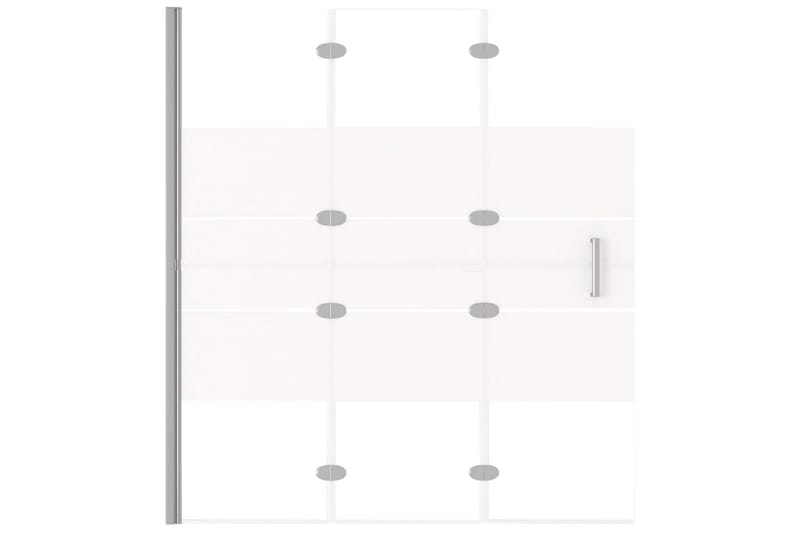 foldbar bruseafskærmning 120x140 cm sikkerhedsglas hvid - Brusevægge