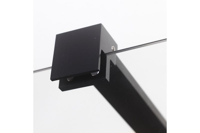 Mångsidig Brusevæg Lige Sort Klart Glas 80x190 cm - Gennemsigtig - Hus & renovering - Køkken & bad - Badeværelse - Bruser