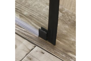 Mångsidig Brusevæg Lige Sort Klart Glas 80x190 cm - Gennemsigtig - Hus & renovering - Køkken & bad - Badeværelse - Bruser
