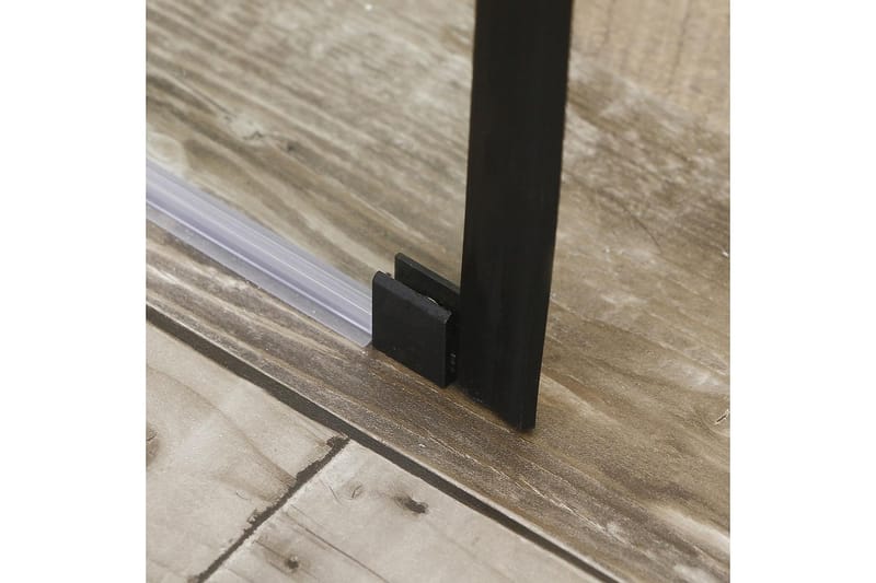 Mångsidig Brusevæg Lige Sort Klart Glas 80x190 cm - Gennemsigtig - Hus & renovering - Køkken & bad - Badeværelse - Bruser