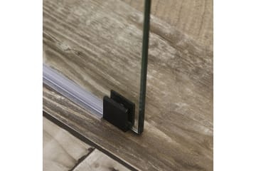 Mångsidig Brusevæg Lige Sort Klart Glas 80x190 cm - Gennemsigtig - Hus & renovering - Køkken & bad - Badeværelse - Bruser