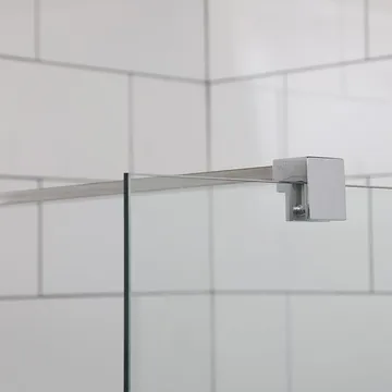 Mångsidig Brusevæg Lige Væg Delvist Matteret Glas 1000 - Sølv - Hus & renovering - Køkken & bad - Badeværelse - Bruser