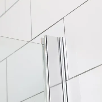 Mångsidig Brusevæg Lige Væg Delvist Matteret Glas 800 - Sølv - Hus & renovering - Køkken & bad - Badeværelse - Bruser