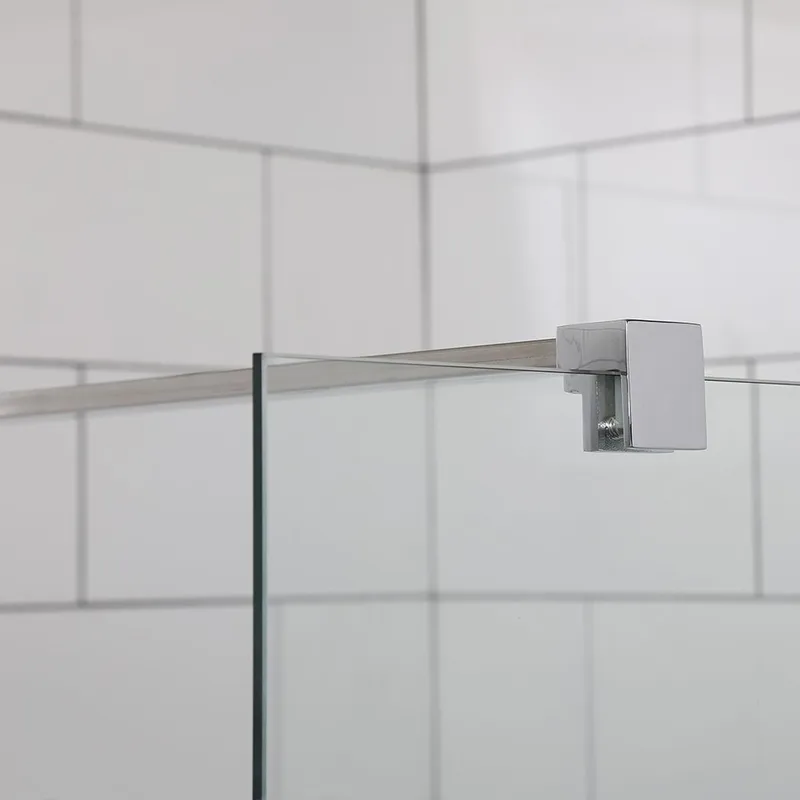 Mångsidig Brusevæg Lige Væg Delvist Matteret Glas 800 - Sølv - Hus & renovering - Køkken & bad - Badeværelse - Bruser