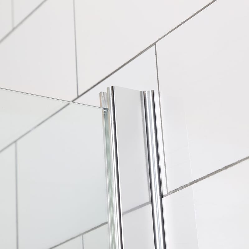Mångsidig Brusevæg Lige Væg Klart Glas 900 - Sølv - Hus & renovering - Køkken & bad - Badeværelse - Bruser - Brusevægge