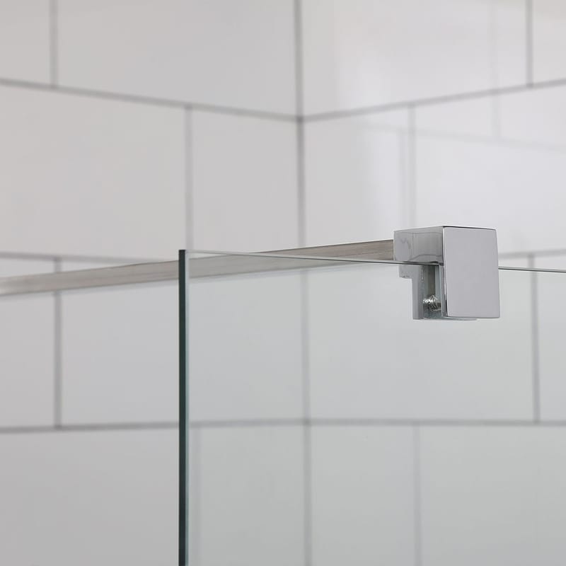 Mångsidig Brusevæg Lige Væg Klart Glas 900 - Sølv - Hus & renovering - Køkken & bad - Badeværelse - Bruser - Brusevægge