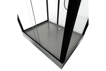 Styrsvik Brusekabine 90x115 cm - Sort/Grå - Hus & renovering - Køkken & bad - Badeværelse - Bruser