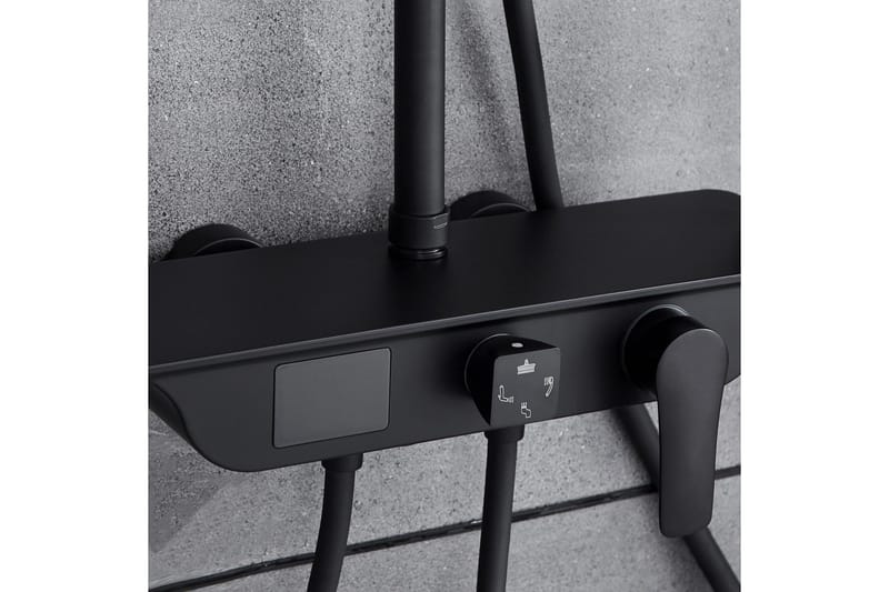 Brusesæt med loftbruser og LED-display - Hus & renovering - Køkken & bad - Badeværelse - Brusearmatur & tilbehør