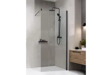 Duschskärm Black 90x90x190 cm - Hus & renovering - Køkken & bad - Badeværelse - Bruser
