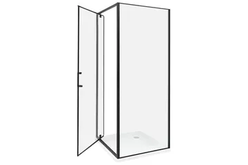 Duschväggar Black, Offwhite 70x70x185 cm - Hus & renovering - Køkken & bad - Badeværelse - Bruser - Brusevægge
