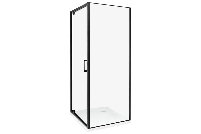 Duschväggar Black, Offwhite 70x70x185 cm