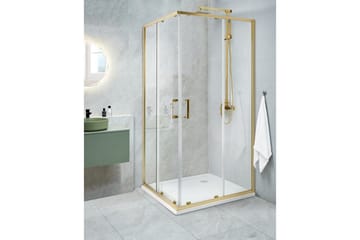Duschväggar GOLD, White 90x90x185 cm - Hus & renovering - Køkken & bad - Badeværelse - Bruser