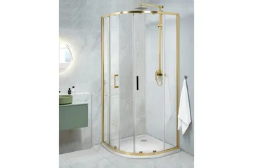 Duschväggar GOLD 80x80x185 cm - Hus & renovering - Køkken & bad - Badeværelse - Bruser