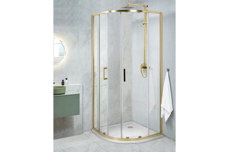 Duschväggar GOLD 80x80x185 cm - Hus & renovering - Køkken & bad - Badeværelse - Bruser