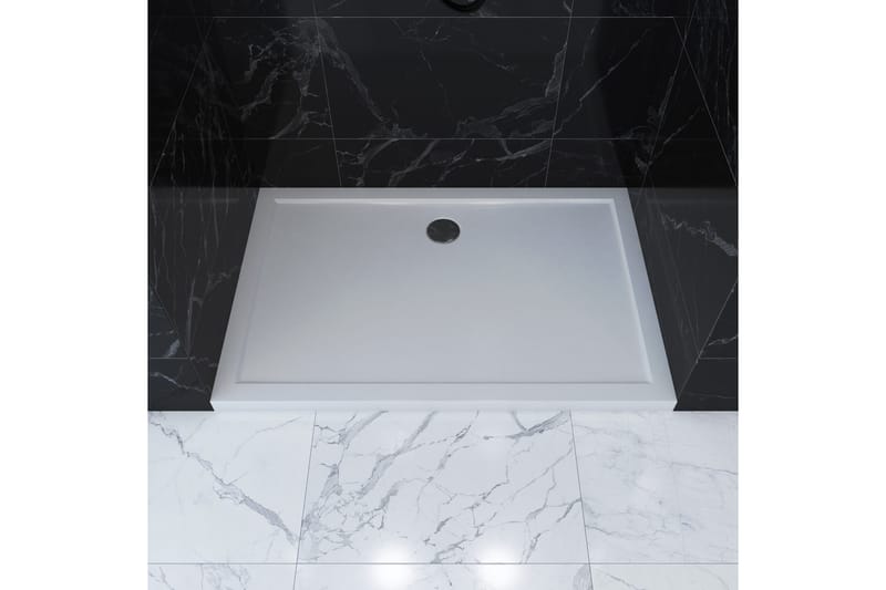 Gyttorp Brusekar 80x120 cm - Hvid - Hus & renovering - Køkken & bad - Badeværelse - Brusearmatur & tilbehør - Brusekar