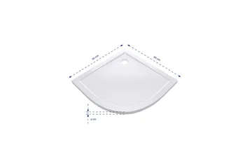 Gyttorp Brusekar 90x90 cm - Hvid - Hus & renovering - Køkken & bad - Badeværelse - Brusearmatur & tilbehør
