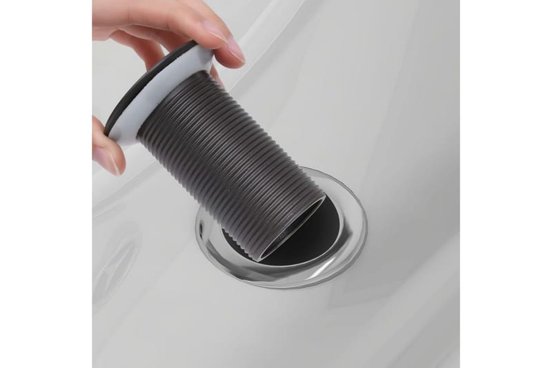 trykafløb uden overløbsfunktion 6,4x6,4x9,1 cm grå - Grå - Bundventil håndvask - Bundventil vask