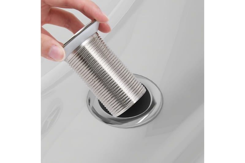 trykafløb uden overløbsfunktion 6,4x6,4x9,1 cm krom - Sølv - Bundventil vask - Bundventil håndvask