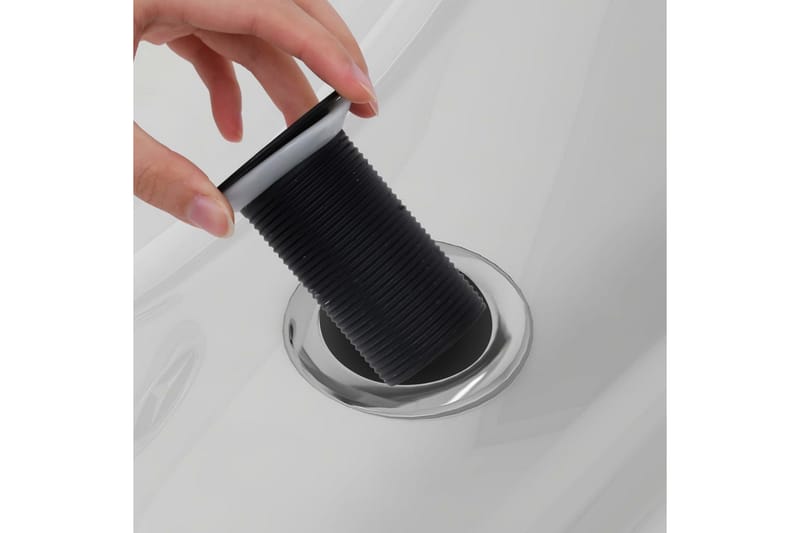 trykafløb uden overløbsfunktion 6,4x6,4x9,1 cm sort - Sort - Bundventil håndvask - Bundventil vask