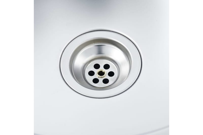 dobbelt køkkenvask 1200x500x155 mm rustfrit stål sølvfarvet - Sølv - Dobbelt håndvask