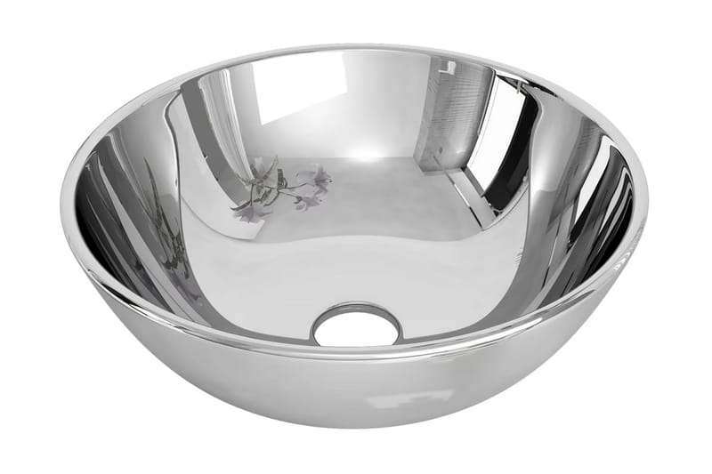håndvask 28 x 10 cm keramik sølvfarvet - Sølv - Lille håndvask