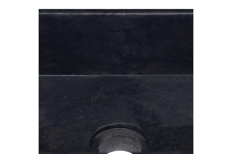 håndvask 30x30x13 cm marmor sort - Sort - Lille håndvask